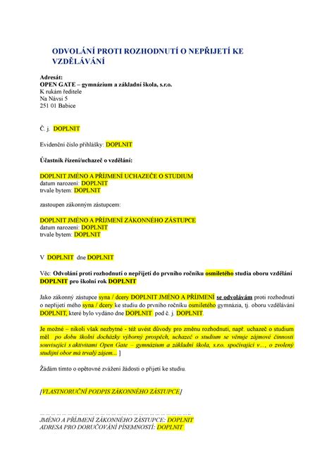 Diagram znázorňující odvolací proces proti rozhodnutí o vyvlastnění