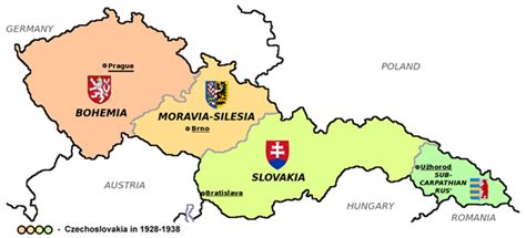 mapa Československa s vyznačenými oblastmi pozemkové reformy