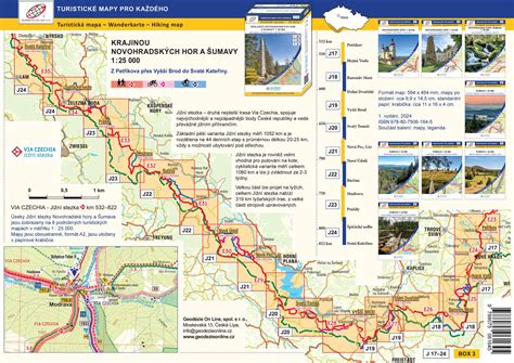 mapa Novohradských hor a Třeboňska