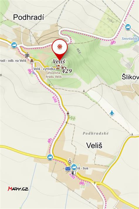 Mapa s vyznačenými lokalitami prodeje pozemků v okolí Nového Jičína, se zaměřením na Bludovice.