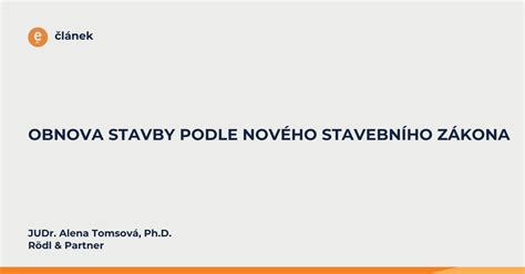 Ilustrace definice stavby podle stavebního zákona