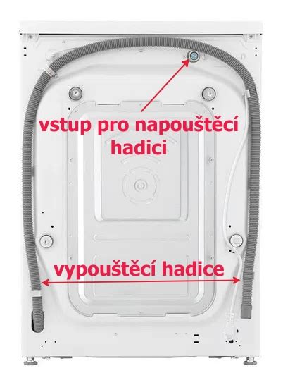 ilustrace přepravních šroubů na zadní straně pračky