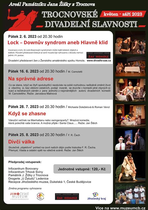 kalendář s programem divadelních představení