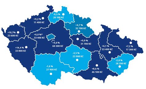 mapa Blanska s vyznačenými pobočkami realitních kanceláří