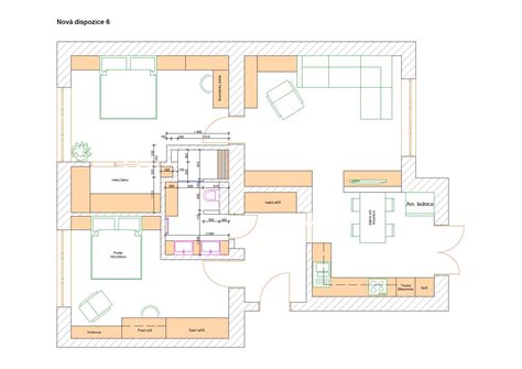 Dispozice moderního domu s propojením interiéru a exteriéru