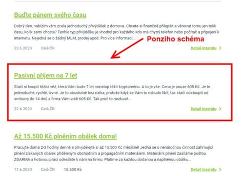 příklad detailu inzerátu s možností nahlášení