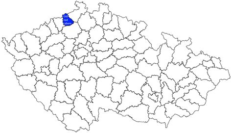 Mapa Vysoké nad Labem s vyznačenou oblastí stavební uzávěry