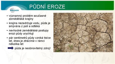 Schéma znázorňující proces půdní eroze a její příčiny.