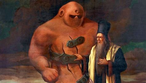 Ilustrace legendy o pražském golemovi
