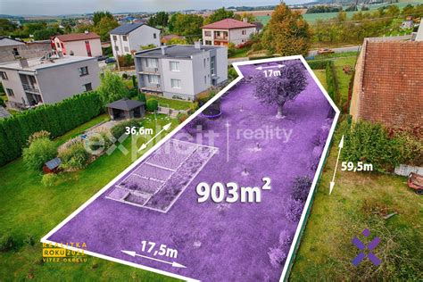 Mapa s vyznačenými pozemky pro bydlení ve Velkém Rybníku
