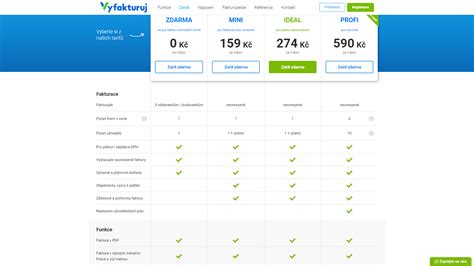screenshot fakturačního programu