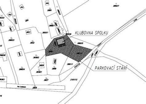 Situační výkres inženýrské sítě v katastrální mapě