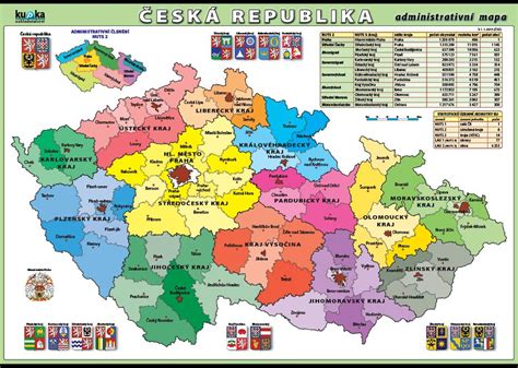 Mapa České republiky s vyznačenými regiony působení společnosti