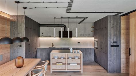 interiér apartmánu Casa Asmara s kombinací kamene, dřeva a minimalistického nábytku