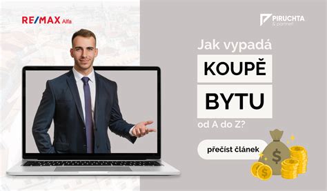 Ilustrace ukazující proces koupě a pronájmu bytu