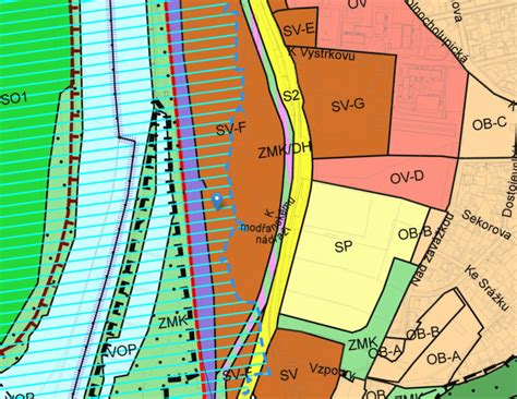 Mapa zobrazující katastrální území Žižkov s vyznačenými parcelami a jejich čísly