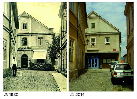 Srovnání historické a současné fotografie Velkých Popovic
