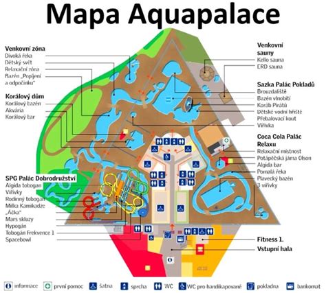 mapa s vyznačenou polohou Aquapalace Praha