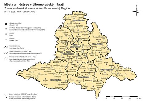 Mapa Jihomoravského kraje s vyznačenými lokalitami komerčních nemovitostí