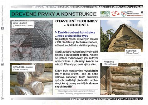 různé typy tesařských vazeb v rozích roubené stavby