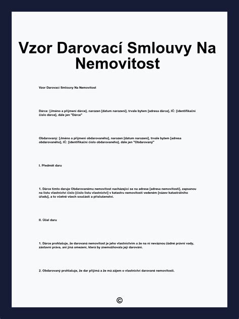 schéma hlavních bodů kupní smlouvy na nemovitost