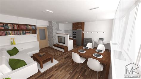 Příklad modernizace obývacího pokoje s novým uspořádáním nábytku a barevnými akcenty