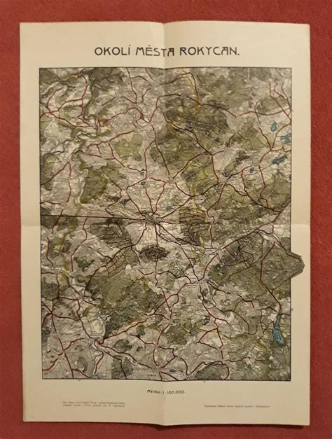 Mapa Rokycan a okolních obcí s vyznačenými lokacemi nabízených nemovitostí