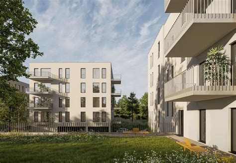 Vizualizace moderních domů v projektu Bydlení Hostouň s parkovou úpravou