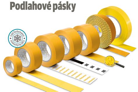 Ukázka různých typů podlahových pásek a barev