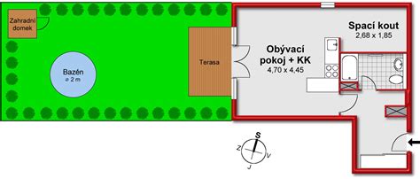 Schéma znázorňující nosné a nenosné konstrukce bytu